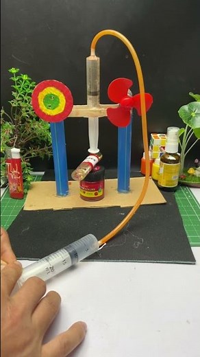Hydraulic pressure machine project #hydraulic #project #science #experiment #tech #dcmotor #shorts