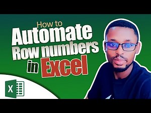 How to automate Row numbers in Excel