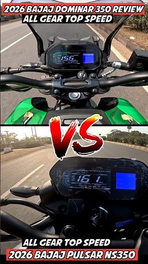 2026 Bajaj Dominar 350 vs 2026 Pulsar NS350 Top Speed Test🔥 Shocking result #shortsfeed