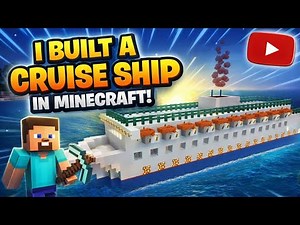 How To Build a HUGE Luxury Cruise Ship in Minecraft! 🚢 | Easy Tutorial & Massive Ocean Build