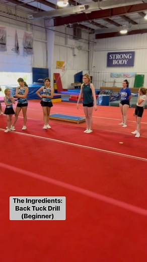 The Ingredients: Back Tuck Drill for Beginners For athletes brand new tucks understanding movements and gaining air awareness is key! This drill is designed to start that process. #cheer #tumbling #tumblechef #tumblingdrills #backtuck | tumblechef