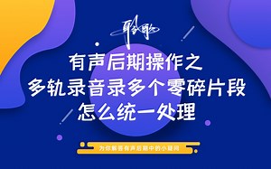 多轨录音 | 将录制同一篇内容的多个剪辑进行合并后，统一处理
