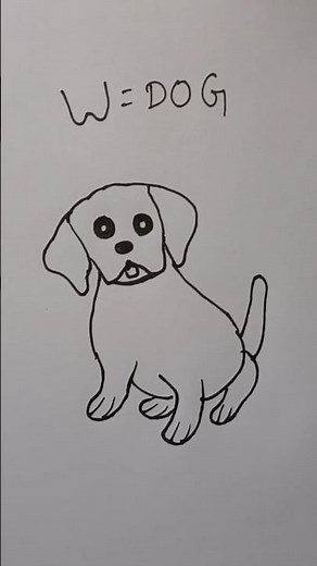 how to draw dog easy for beginner
