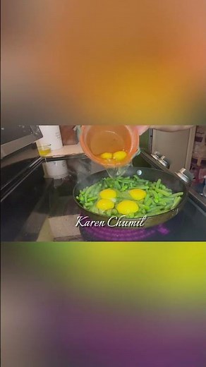 Receta Fácil ejotes con huevos