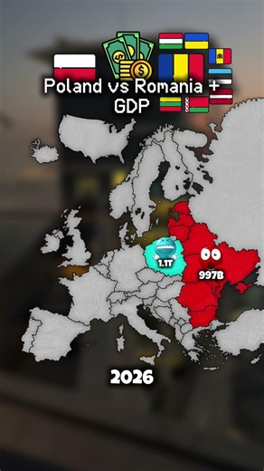 Poland and Romania GDP growth #europe #geopolitics #mapping #poland #polish