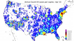 Animation shows US COVID-19 cases from January 2020 to August 2021