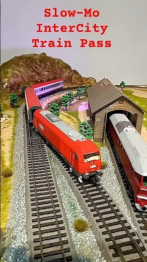 Epic Slow-Mo Intercity Train Pass! | H0 Scale Model Railway Cinematic Shot 🚆💨 #slowmotion #train