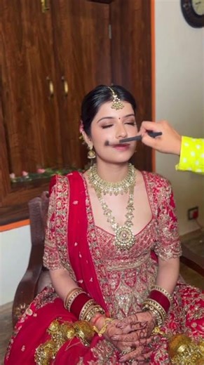 punjabi turned sindhi bride #indianbridallook #wedding #bridelmakup