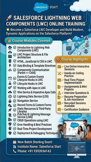 🚀 Salesforce LWC Training | Master Lightning Web Components From Scratch!