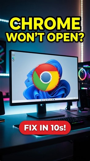 Fix Chrome Not Opening (Windows 10/11) 🚀 #Shorts