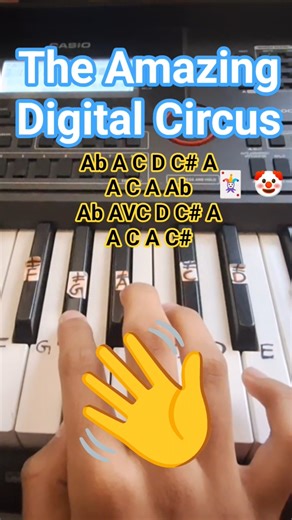 The Amazing Digital Circus Piano Tutorial #shorts #pianotutorial #pianolessons #shortsfeed #xddcc