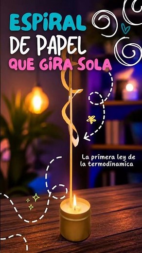 ¿Cómo hacer un espiral de papel que gire? - Ley de la termodinámica