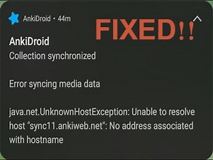 Ankidroid can't sync11 ankiweb java unknown