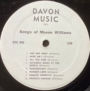 Mason Williams - Songs Of Mason Williams