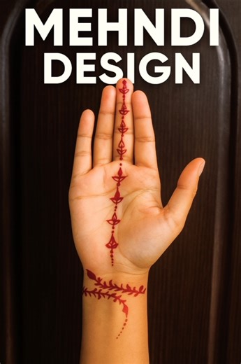 very easy mehndi design | Left Hand Mehndi Trick 😍 #shorts