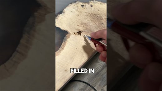 Repairing imperfections in epoxy river tables