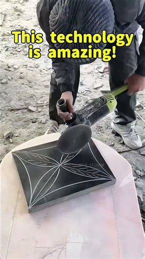 Who knew stone patterns could be cut like this? #Stone #Marble #MarbleCutting #StoneCutting