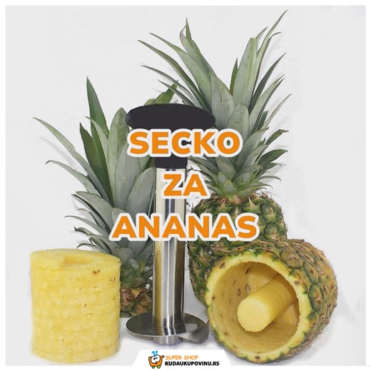 Svi volimo ananas, ali niko ne voli sečenje – pogledajte kako da to rešite brzo i lako Možete poručiti putem: 🌐𝘚𝘢𝘫𝘵𝘢 - KUDA U KUPOVINU 📣𝐍𝐚𝐳𝐢𝐯 𝐩𝐫𝐨𝐢𝐳𝐯𝐨𝐝𝐚: Pineapple cutter - Ručni secko za ananas sa vakuumom 📣 📧 𝘌-𝘮𝘢𝘪𝘭𝘢 - prodaja@kudaukupovinu.rs 📩 𝘍𝘉, 𝘐𝘕𝘚𝘛𝘈, 𝘛𝘐𝘒𝘛𝘖𝘒 - Slanjem podataka u inbox 🔗𝘓𝘪𝘯𝘬: https://www.kudaukupovinu.rs/rucne-seckalice/1969-pineapple-cutter-rucni-secko-za-ananas-sa-vakuumom | www.KudaUKupovinu.rs