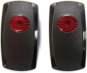 Sierra International RK22190 Lens Replacement Actuators for Illuminated Weather Resistant Contura V Rocker Switches (Pack of 2), Black