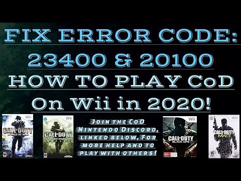 ERROR: 23400, 20100 - Call of Duty On Wii in 2020! CoD WaW, MWR, Bo1, Mw3 - NOT working in 2024, RIP