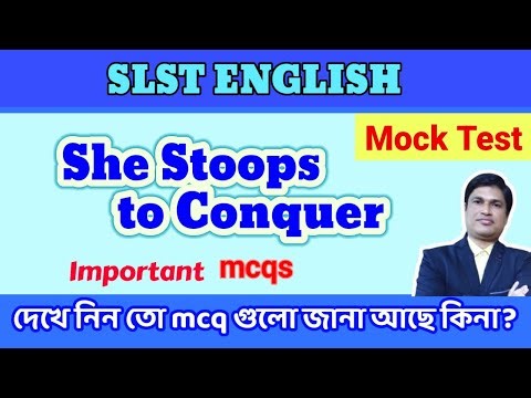 She Stoops to Conquer। Important Questions ।WB SLST । @slstenglish
