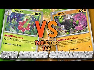 Meganium and Okidogi Face Off in this Tabletop Pokemon TCG Gym Leader Challenge Battle!!