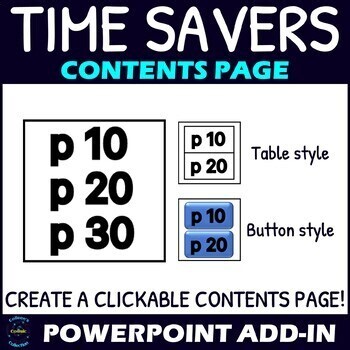 Contents Page PowerPoint Add-in | Create Clickable Table of Contents