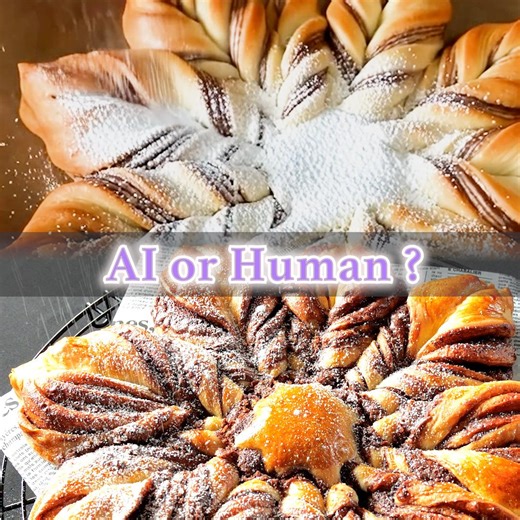【AIの完璧料理に勝てる？】どっちがAI？当ててみて！再現してみたら意外な結末に… / Snowflake Bread レシピはこちら！ https://www.buzzfeed.com/jp/maorikato/snowflake-bread-movie 作ったらコメント欄に写真を投稿してくださいね！😊✨ | Tasty Japan