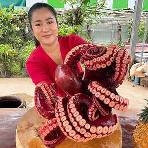 2.6M views · 92K reactions | Yummy Giant Octopus cooking | NTL TV | Facebook