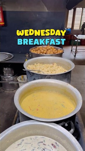 Wednesday breakfast menu at Bharath defence academy 🍽️
