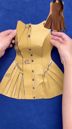 How to Design a Cute Ruched Dress Pattern ✨👗 #sewing #sewingtutorial #diy
