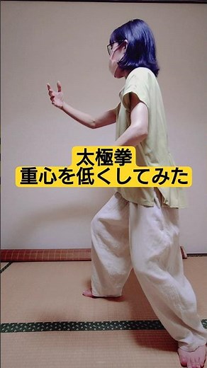 太極拳の24式の套路をやる時に重心を低くしてみたよ。インナーマッスルと体幹に効く。#太極拳 #楊名時太極拳 #taichi