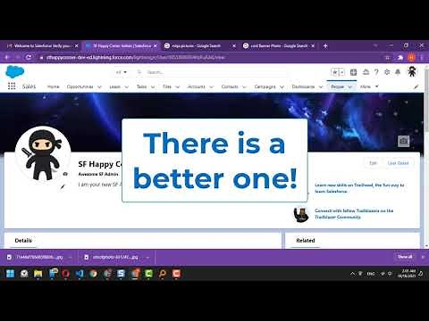 How to change salesforce user profile photo and banner