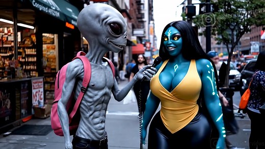 Alien Interviews on Instagram: "Who you dating? Humans or Aliens? #alien #veo3 #aliens #alieninterview #aliensighting"