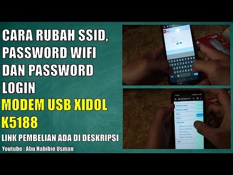 SETTING MODEM USB XIDOL K5188 RUBAH NAMA SSID & PASSWORD