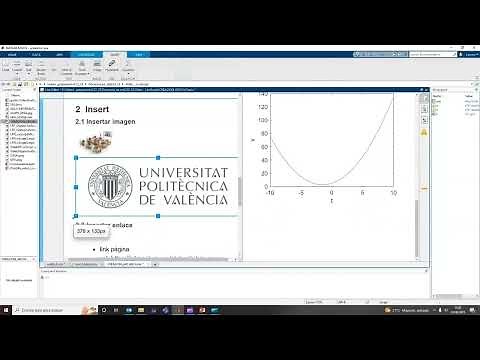 My documents from MatLab: create LiveScript in MatLab and export as a Word document | | UPV