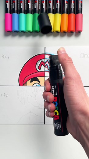 Drawing Mario in Different Styles Pt. 2 X-Ray