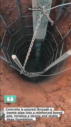 Concrete Tremie Pouring Process #Construction #Engineering #Concrete