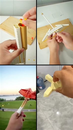 How to make Confetti Popper Gun, Paper Bow and Arrow, Paper Launcher Gun, Helicopter #paper #shorts