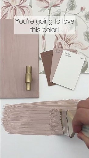 Sherwin Williams Sashay Sand a rosy beige paint color with a sophisticated blush undertone.