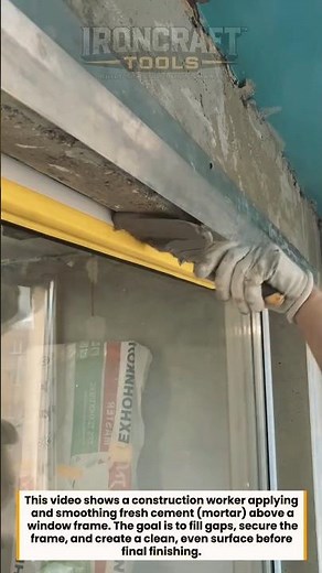 Perfect Window Frame Plastering Finish | Smooth Cement Technique #construction #DIY #builder