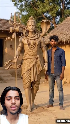 I Created a Mahadev Statue by Hand 🙏 🔥 #ai #mahadev