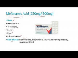 Mefenamic acid tablet | Uses | Dosage | Side effects