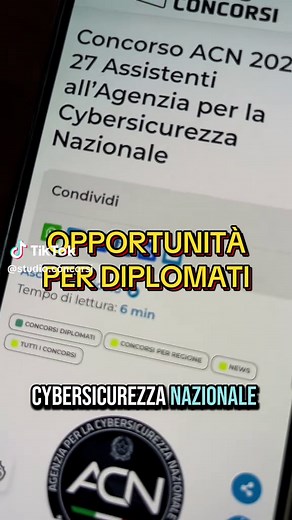 🚨 Concorso ACN 2025: 27 posti da Assistente per diplomati! 📌 Contratto a tempo indeterminato 📲 Candidature su inPA entro il 23 luglio 💼 Tutti i dettagli nel nostro articolo! #studioconcorsi #ACN2025 #cybersicurezza #concorsopubblico #lavoropubblico #inpa #formezpa