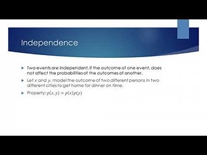 Independence and Conditional Independence