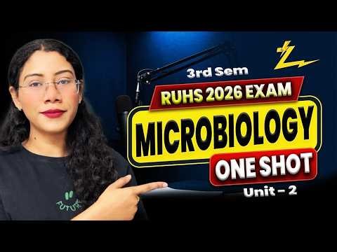 RUHS BSc Nursing 3rd Sem Microbiology Unit 2 One Shot | RUHS 2026 Exam Special 🔥| Nursing Exam 2026