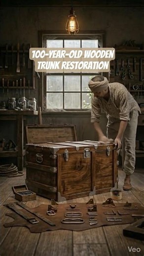 100-Year-Old Wooden Trunk Restored ✨ | Antique Revival