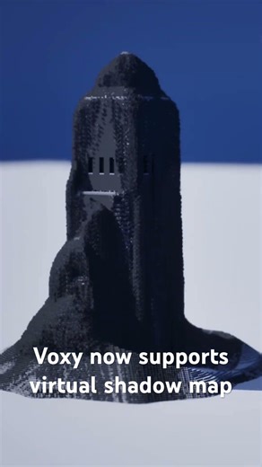 Vitual shadow map in Voxy #voxel #gamedev #3dgamedevelopment #indiedev #gamedevblog