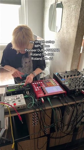 my dream setup: MPC One, Pioneer DJM-750MK2, Roland TB-303, Roland TR-6S #acidtechno #tb303