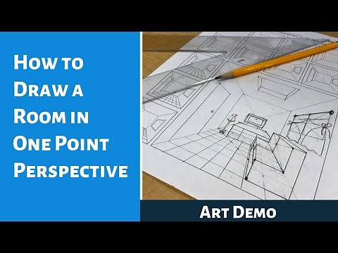 How to Draw a Room in One Point Linear Perspective | Art Lesson